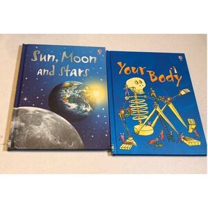 Usborne Beginners Books Kids Set of 2 Blue Excellent Science Hardcover STEM